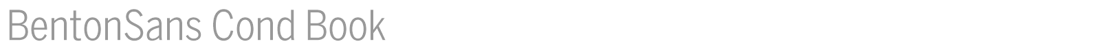 BentonSans Cond Book font preview